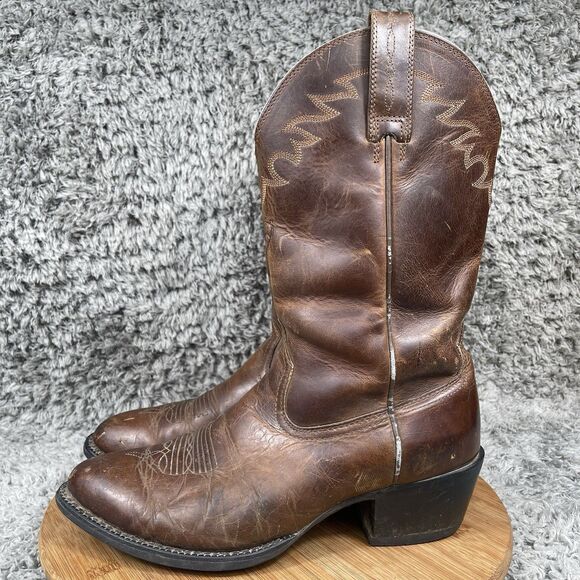 Ariat Western Cowboy Boots Men's 9 EE Sedona Rodeo Riding Leather - Picture 2 of 11